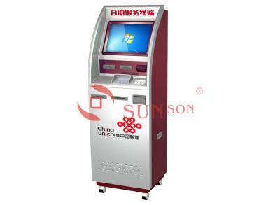 China Mulitifunction Bill Pay Kiosk Card Dispenser Add Value Ticket Teller for sale