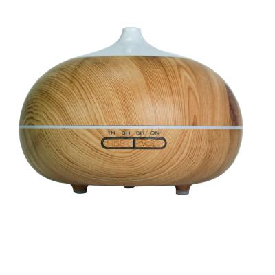 China 300ML Household Smart Home Appliances Wood Grain Aromatherapy Essential Oil Diffuser Portable Wood Ultrasonic Humidifiers for sale