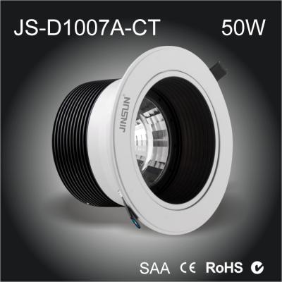 China Fire Proof safe LED downlight 50w cob led downlight Sliver water proof,IP54 ,IP65 availabl for sale