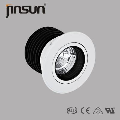 China white housing 180 degree adjustable COB 7W LED downlights with 20/40/60 degree beam angle for sale