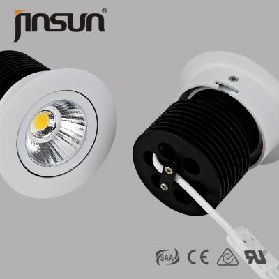 China 10W lighting led 1050Lumens 3000k 4000k 5000k 70mm Cutout COB LED Downlight adjuatable dpotlight for sale