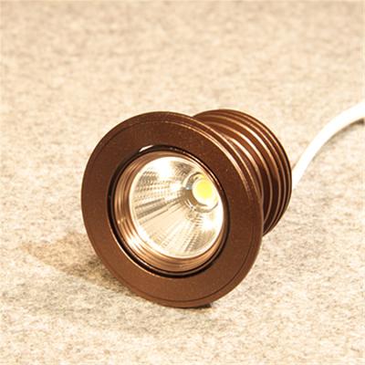 China COB Ceiling light with 4w, small size, coffee color housing, rotatable lighting direction for sale