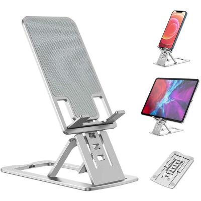 China Wholesale Popular High Quality Universal Adjustable Foldable Adjustable Aluminum Alloy Phone Tablet Holder Mobile Phone Desk Stand for sale