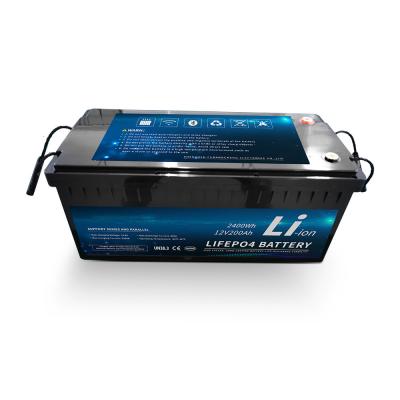 Chine 12.8V 200ah batterie rechargeable au lithium-ion lifepo4 100A BMS écran LCD pour camping-car à vendre