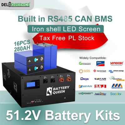 China 51.2V 320ah DIY KITS 300ah CALB EVE CATL LF280K Cuadro de metal Seplos BMS 10E en venta