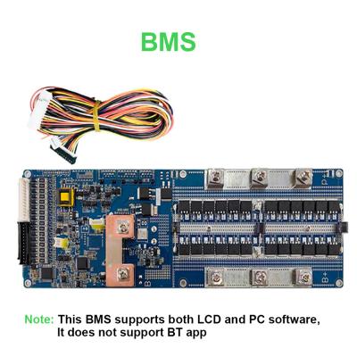 China Seplos Sistema de gestión de baterías ABMS 16S 48V 200A RS 485 LCD CAN en la casa solar en venta