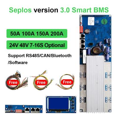 China V3 Deligreen Seplos JK BMS Lifepo4 Li Ion 16S 48v 50A 100A 150A 200A Blue Tooth RS485 CAN BUS Communication Smart BMS en venta