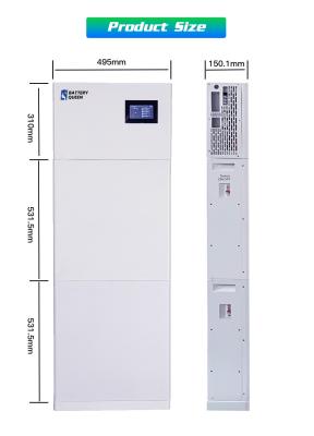 China Casa 51.2V 18kwh todo en una sola batería de litio sólido montada en la pared con inversor híbrido de 5kw en venta