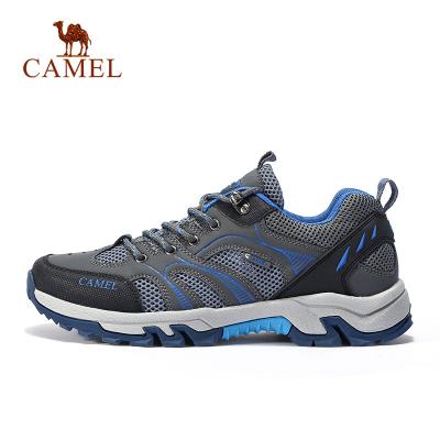 China Outdoor Camping Hiking Traveling Camel Hiking Shoes Breathable Lightweight Mesh Cushioning Trekking Shoes Waterproof Men's Hiking Shoes for sale