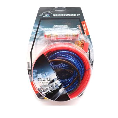 China Car Subwoofer 1500W Car Amplifier Installation Kits Speaker Woofer Subwoofer Wires 10GA Wire Audio for sale