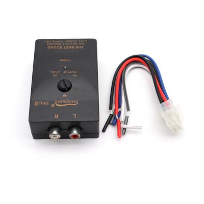 China Automotive High To Low Frequency Converter Car Audio Line Loudspeaker Level Converter With RCA Female Car Delay Function Safe Motor for sale