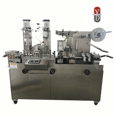 China DPP-180 Food Machine Mini Type Automatic Blister Packing Forming Filling Sealing Machine for Perfume Edible Oil Pesticide Lubrication for sale