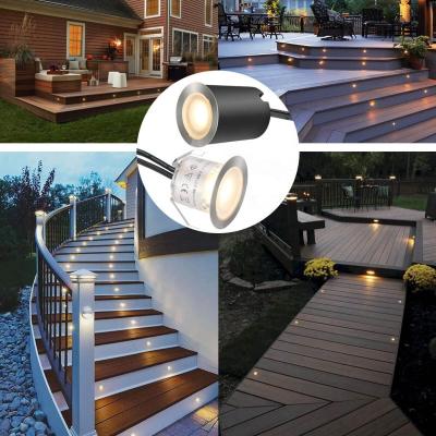 China With Black Protective Shell LED Deck Light Kits With Protect Shell 32mm In Ground LED Outdoor Landscape Lighting Low Voltage 12V For Gard Stair, Patio for sale