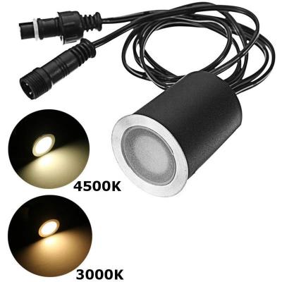 China With Black Protective Shell LED Deck Light Kits With Protect Shell 32mm In Ground LED Outdoor Landscape Lighting Low Voltage 12V For Gard Stair, Patio for sale