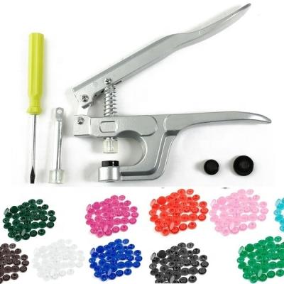 China Viable Snap Pliers + Plastic Resin 360 T5 Set Resin Buttons DIY Snap Button 24 Colors for sale