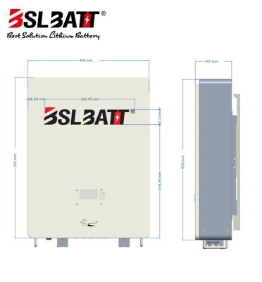 China Cheap BSLBATT 5kw wall mounted lithium ion phosphate lifopo4 48v 100ah power lipo4 wall home battery lithium battery for sale