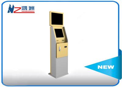 China Doppelanzeigen-Bank-ATM-Maschine mit Stand-PC, stehen allein Kiosk im Freien zu verkaufen