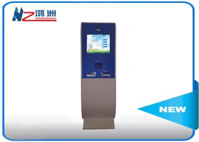 China Freier stehender Kiosk des Touch Screen Lobbydoppelschirmes mit Drucker A4 zu verkaufen