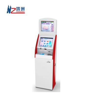 China Doppelschirm-Selbstservice-Kiosk, industrielles PC Selbstbetriebsterminal mit Metalltastatur zu verkaufen