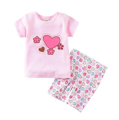 China Anti-Shrink Made in China Baby Clothes 100% Cotton Summer Shorts Soft Sleeve Baby Wear Girls and Boys Toddler Suits for sale