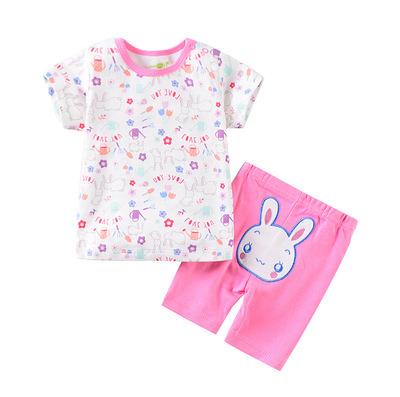 China Factory Wholesale Price Anti-Shrink Baby Clothes Set 100% Cotton Toddler Clothes 2 Pcs Summer Baby To Wear Newborn Baby Items for sale