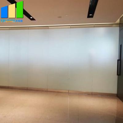 China Modern Frameless Folding Glass Door For Restaurant Partition Wall Sliding Glass Movable Glass Partition for sale