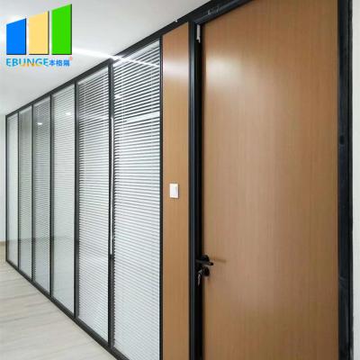 China Solid Glass Wall Panels Wall Systems Room Dividers Furniture Office Interior Soundproof Partition for sale