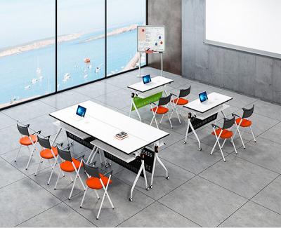 China (Size) School Office Furniture Folding Adjustable Wooden Rolling Stackable Conference Tables For Training Room for sale