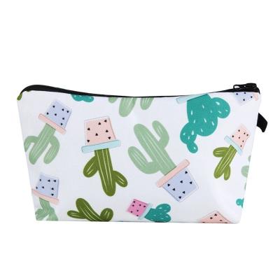 China Cosmetic Bag for Girls Cute Necessaries Cactus Makeup Bag Cactus Cosmetic Pencil Case for Women Girls Makeup Moving for sale