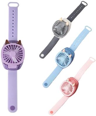 China Hotel Mini Watch Fan, 3 Speed ​​Electric Portable Handheld Fan, USB Rechargeable Folding for sale