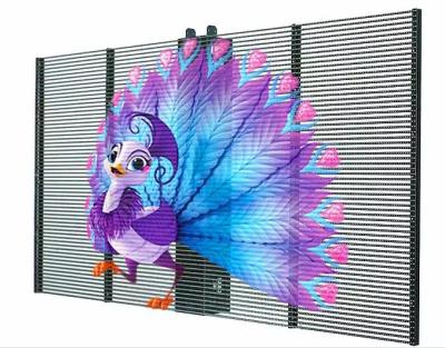 China Outdoor Aurora panel 3d e taxi grill translucent ink led curtain display glass flexible clear adhesive led display for sale