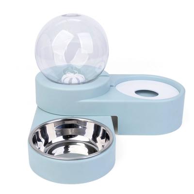 China Double Bowl Mouth Bowl Non-wet Water Sustainable Bubble Pet Cat Dog Automatic Water Fountain for sale