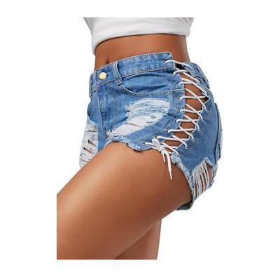 China 2021 New QUICK DRY Jean Shorts Women String Side Women's Blue Jean Shorts For Women Short Pants for sale