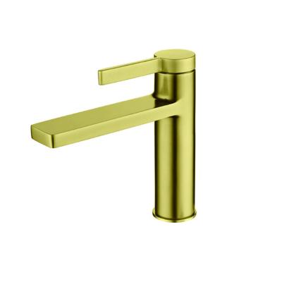 China New Design BSL-BF010 Hotel Modern Hot Cold Water Mixer Luxury Brass Basin Faucet Bathroom Sink Gold Basin Faucet for sale