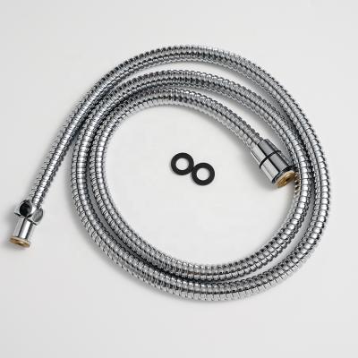 China Xiamen PVC Chrome Air Chamber Durable Double Thread Lock End 1.5m Flexible Handheld SS Shower Hose For Bathroom for sale