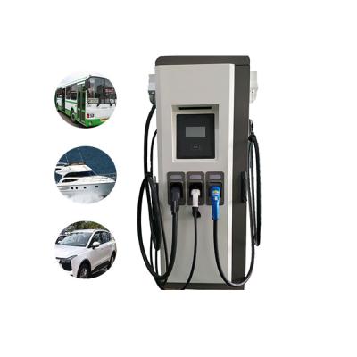 China AC/DC Integrated EV Charger Multistandard CE Approved EV Charger Station with CCS2, CHAdeMO Charging Connector 7