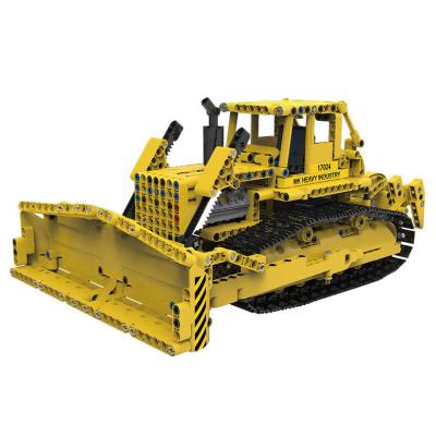 China DIY TOY Remote Control Bulldozer Model Toys Building Blocks Set Compatible for sale