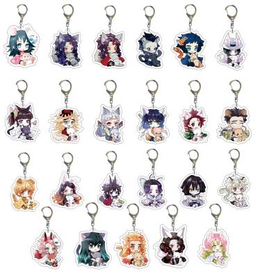 China Anime Demon Slayer Acrylic Key Chain Custom OEM ODM Advertising Printed Acrylic Charms Custom Acrylic Key Chain for sale