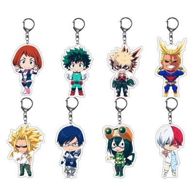 China Advertising Anime My Hero Academia Key Chain Custom OEM ODM Printed Acrylic Charms Custom Acrylic Key Chain for sale