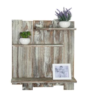 China Pallet Wall Mounted Decorative Wall Mounted Paulownia Country Style Wood Shelves for sale