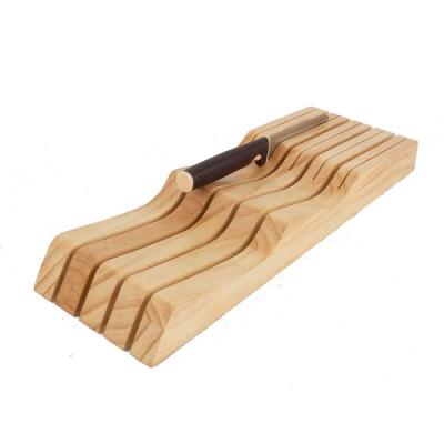 China Free Style Nature Kitchen Knife Block Stocked Wood Holder For Holding Knives for sale