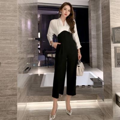 China Autumn New Fashion QUICK DRY Style Professional Elegant High Wide Leg Pants Casual Overalls for sale