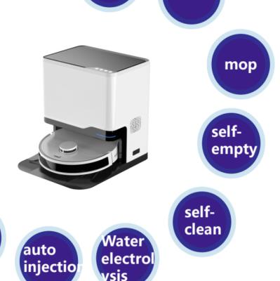 China Vacío del robot de 150 minutos y peso de la capacidad 3.5-5.5Lbs del cubo de basura de la fregona 0.3-0.5L en venta