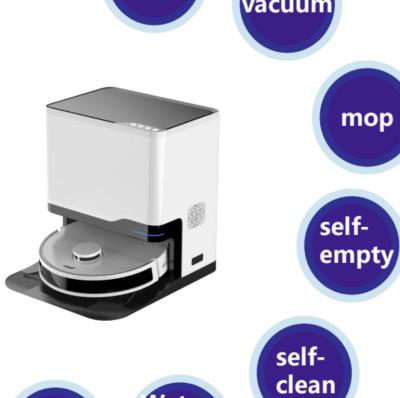 China Laser-Navigations-Roboter-Vakuum und Mopp mit App Connectivit 0,3 Liter zu verkaufen