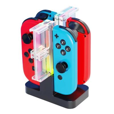 China ABS 4in1 Controller Charging Dock for Nintendo Switch Power Supply with LED Storage Charger Holder for Nintendo Switch oled OIVO for sale