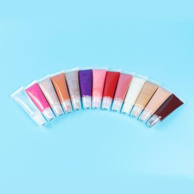 China Sunscreen Top Selling Lip Gloss Pigment Squeeze Tube High Lip Gloss Make Your Own Label for sale