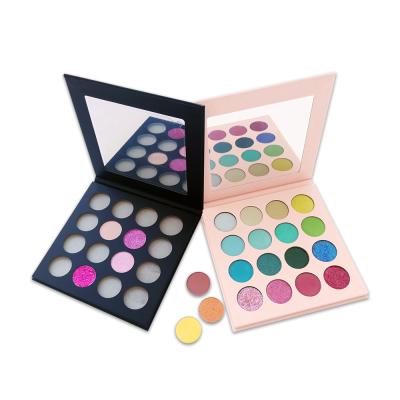 China Waterproof Make Your Own Brand Eyeshadow Palette Vegan Glitter DIY 16 Colors Eyeshadow Makeup Eyeshadow Palette for sale