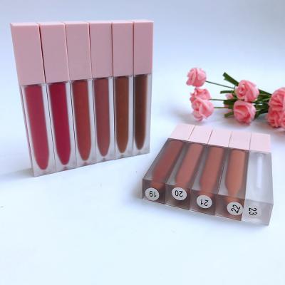 China Custom Waterproof Hot Selling Velvet Lipstick Private Label Pink Liquid Tube Waterproof for sale