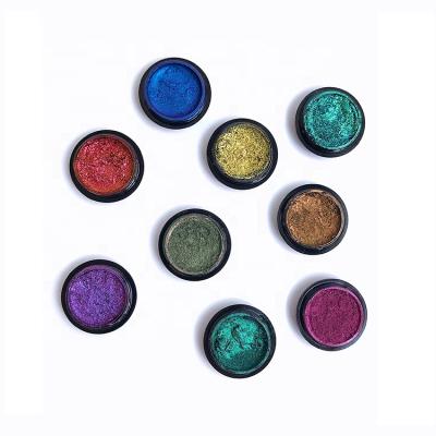 China Multichrome Waterproof Single Eyeshadow Powder Chameleon Eyeshadow Cosmetic Eyeshadow Powder Dye for sale