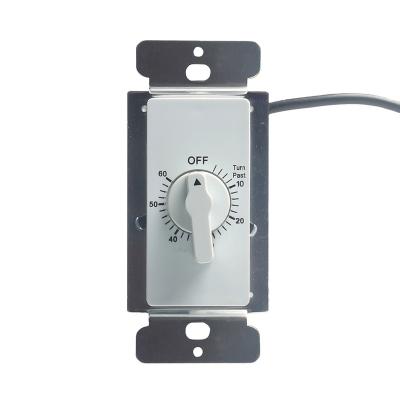 China USA/America/American Multifunctional Spring Wrapped Six/6 Hours Countdown Timer In Wall SPST Mounted Mechanical Countdown Switch for sale